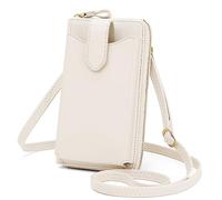 Peacocktion Kleine Handytasche zum Umhängen Damen, Umhängetasche Multifunktionale Geldbörse Schultertasche mit Vielen Fächern und Kartenfächer, Handtasche Damen umhängetasche, A1-Beige