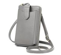 Peacocktion Kleine Handytasche zum Umhängen Damen, Umhängetasche Multifunktionale Geldbörse Schultertasche mit Vielen Fächern und Kartenfächer, Handtasche Damen umhängetasche, A1-Licht Grau