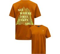 Peak Performance - T-Shirt aus Baumwolle - M Explore Graphic Tee Earthy Summit für Herren - Größe L - Orange Orange L