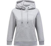 Peak Performance Women's Original Small Logo Hood Med Grey Melange M