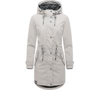 Regenjacke PEAK TIME "L60042", Damen, Gr. M (38), grau (hellgrau), Obermaterial: 100% Polyurethan. Futter 1: 100% Polyester. Futter 2: 60% Baumwolle, 40% Polyester. Wattierung: 100% Polyester, taillie