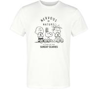 Peanuts Nervous By Nature A Case Of The Sunday Scaries T-Shirt weiß in S