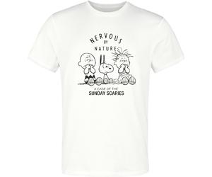 Peanuts Nervous By Nature A Case Of The Sunday Scaries T-Shirt weiß in XL