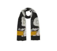 PEANUTS? Schal aus recyceltem Polyester mit fahrendem Snoopy schwarz - Gr. - one size