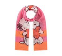 Codello X Peanuts luftiger Schal mit Snoopy-Motiven, Pink-Mehrfarbig