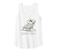 Peanuts Snoopy Beach Vibes für die ganze Familie! Tank Top, Damen, Weiß, L