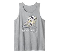 Peanuts Snoopy Beach Vibes für die ganze Familie! Tank Top, Herren, Grau Meliert, L