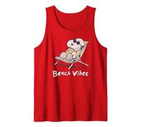 Peanuts Snoopy Beach Vibes für die ganze Familie! Tank Top, Herren, Rot, XXL