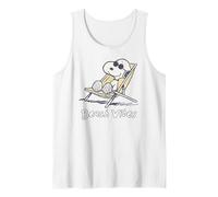 Peanuts Snoopy Beach Vibes für die ganze Familie! Tank Top, Herren, Weiß, S