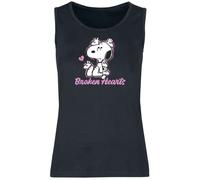Peanuts Snoopy - Broken Hearts Tank-Top schwarz in 3XL