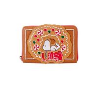 Peanuts Snoopy Geldbörse mit Lebkuchenkranz, mit Reißverschluss, Braun, Einheitsgröße, Geldbörse