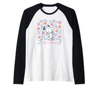 Peanuts Snoopy Good Life Frühlingsblumen Natur Happy Fun Raglan