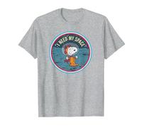 Peanuts Snoopy ich Brauche Meinen Platz T-Shirt, Herren, Grau Meliert, 5XL