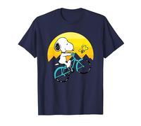 Peanuts - Snoopy Sping Biking T-Shirt, Herren, Marineblau, 5XL