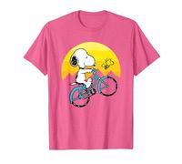 Peanuts - Snoopy Sping Biking T-Shirt, Herren, Rosa Meliert, 3XL