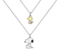 Peanuts Snoopy & Woodstock 2er Set Halskette silberfarben