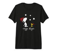 Peanuts - Snoopy Woodstock Cozy Days Winter Premium T-Shirt