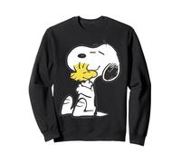 Peanuts Snoopy Woodstock Vintage Hug BFFs Love Retro 80er 90er Jahre Sweatshirt, Unisex für Erwachsene, Schwarz, XL