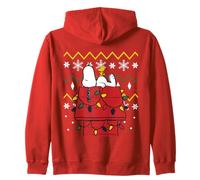 Peanuts Snoopy Woodstock Weihnachtsmuster Classic Christmas BFF Kapuzenjacke