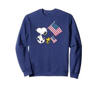 Peanuts - Sports - Snoopy und Woodstock halten die Flaggen der USA Sweatshirt