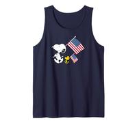 Peanuts - Sports - Snoopy und Woodstock halten die Flaggen der USA Tank Top