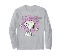Peanuts Tokyo Snoopy Liebesherzen im Vintage-Stil, Japan, Beste Freundin, VHS Kanji Langarmshirt
