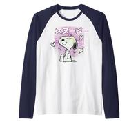 Peanuts Tokyo Snoopy Liebesherzen im Vintage-Stil, Japan, Beste Freundin, VHS Kanji Raglan
