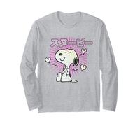 Peanuts Tokyo Snoopy Love Hearts Kanji im japanischen Vintage-Stil, VHS BFF Langarmshirt
