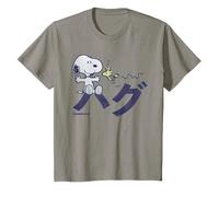 Peanuts Tokyo Snoopy Woodstock Japan umarmt Kanji Love XO BFF T-Shirt