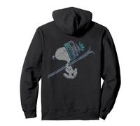 Peanuts Xmas Snoopy Skifahren Winter Sport Retro Vintage 90er Jahre Pullover Hoodie, Unisex für Erwachsene, Schwarz, S