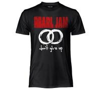Pearl Jam Offizielles T-Shirt Don't Give Up. Unisex-T-Shirt aus Baumwolle, Rock, reguläre Passform, für Erwachsene und Jungen, Schwarz , Small