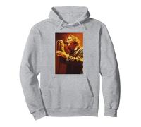 Pearl Jam Sänger Eddie Vedder von Andy Willsher Pullover Hoodie, Unisex für Erwachsene, Grau Meliert, XL