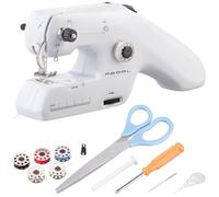 PEARL Nähmaschine: Echte Mini-Handnähmaschine mit Ober- und Unterfaden, USB & Batterien (Hand Nähmaschinen, Handnähmaschine Doppelfaden, Näh)
