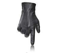 Lederhandschuhe PEARLWOOD "Gates", Herren, Gr. 9, schwarz, Schafsleder, Biesen, unifarben, Handschuhe, weiches Innenfutter aus Fleece (84992934-9) schwarz