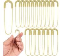 PECMER Extra große Sicherheitsnadeln, robust, 7,6 cm, 20 Stück, spirallose Nadeln, Broschen, riesige goldene Sicherheitsnadeln, Jumbo, für Quilten, Kleidung, Schmuck, Schals, Häkeln, dekorativ
