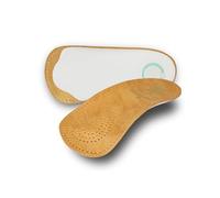 Pedag Holiday 3/4 Leather Ultra Light, Thin, Semi-Rigid Orthotic with Metatarsal Pad, and Heel Cushion, Tan, Men's 15 by Pedag