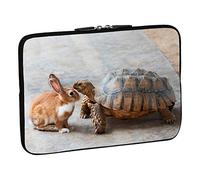 PEDEA Design Schutzhülle Notebook Tasche bis 13,3 Zoll (33,7cm), Rabbit and Turtle