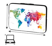 PEDEA Design Schutzhülle Notebook Tasche bis 15,6 Zoll (39,6cm), Color World