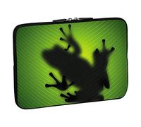 PEDEA Design Schutzhülle Notebook Tasche bis 15,6 Zoll (39,6cm), Green Frog