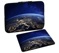 PEDEA Design Schutzhülle Notebook Tasche bis 15,6 Zoll (39,6cm) mit Design Mauspad, Space Night
