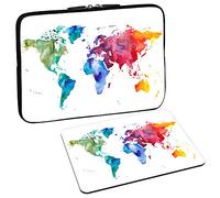 PEDEA Design Tablet PC Tasche 10,1 Zoll (25,6cm) mit Design Mauspad, Color World