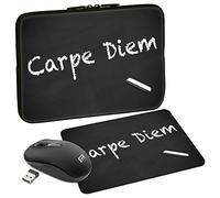 PEDEA Design Tasche 10, Maus + Pad, carpe diem