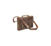 Pedea Echtleder Umhängetasche Messenger mit Notebookfach 15,6 Zoll brown