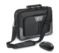 PEDEA Laptoptasche "Premium" Notebook-Tasche bis 13,3 Zoll (33,8 cm) Umhängetasche mit Schultergurt inkl. Schnurloser Maus, Grau