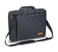 Pedea Laptoptasche Elegance Notebook-Tasche bis 15,6 Zoll (39,6 cm) Umhängetasche mit Schultergurt und Tablet-PC Fach bis 11 Zoll (27,96 cm), Grau