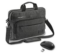 Pedea Laptoptasche 15,6 Zoll (39,6 cm) URBAN-NICE Notebook Umhängetasche Set mit Maus, grau