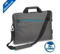 PEDEA Laptoptasche 17,3 Zoll (43,9cm) FASHION grau, blau Notebook Umhängetasche mit Motivdruck