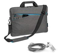 PEDEA Laptoptasche "Fashion" Notebook-Tasche bis 13,3 Zoll (33,8 cm) Umhängetasche mit Schultergurt inkl. Notebookschloss, Grau