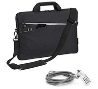 PEDEA Laptoptasche "Fashion" Notebook-Tasche bis 15,6 Zoll (39,6 cm) Umhängetasche mit Schultergurt inkl. Notebookschloss, Schwarz