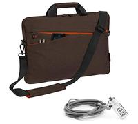 PEDEA Laptoptasche "Fashion" Notebook-Tasche bis 15,6 Zoll (39,6 cm) Umhängetasche mit Schultergurt inkl. Notebookschloss, Braun